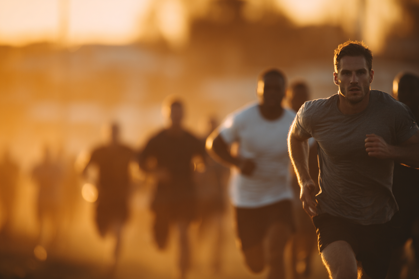 Успішний чоловік середнього віку в спортивному залі